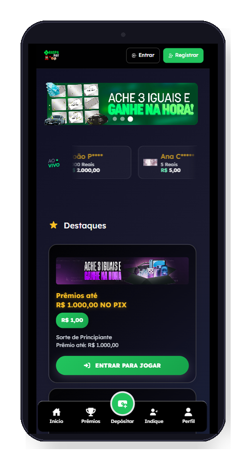 Sistema de Raspadinha